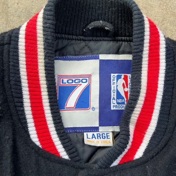 Vintage 90s Portland Trailblazers Logo 7 Letterman Jacket Large - Picture 6 of 7
